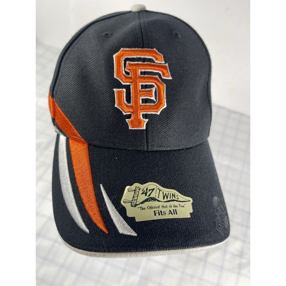 San Francisco Giants Hat '47 Brand Twins Enterprise Sonic MVP Cap Black OSFA